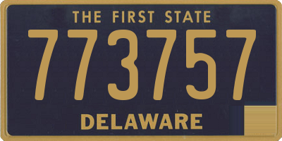 DE license plate 773757