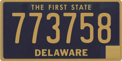 DE license plate 773758