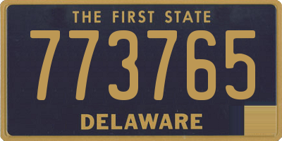 DE license plate 773765