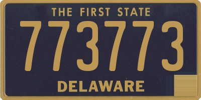 DE license plate 773773