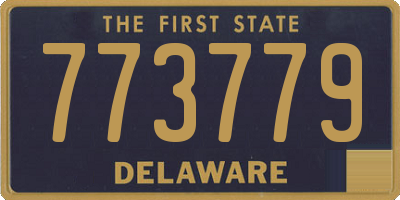 DE license plate 773779