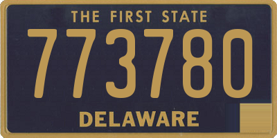DE license plate 773780