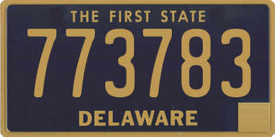 DE license plate 773783