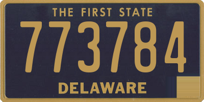 DE license plate 773784
