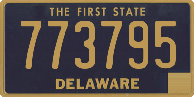 DE license plate 773795