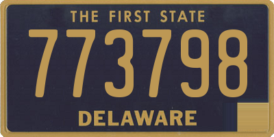 DE license plate 773798