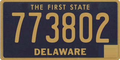 DE license plate 773802