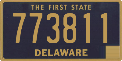DE license plate 773811