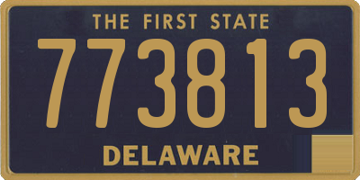 DE license plate 773813