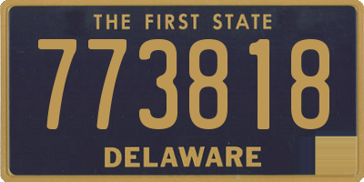DE license plate 773818