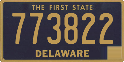 DE license plate 773822