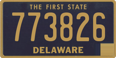 DE license plate 773826
