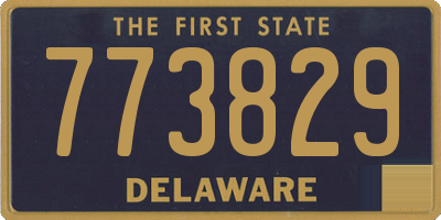 DE license plate 773829