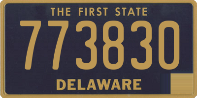 DE license plate 773830