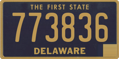 DE license plate 773836