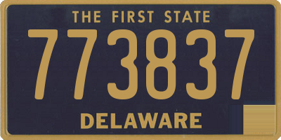 DE license plate 773837
