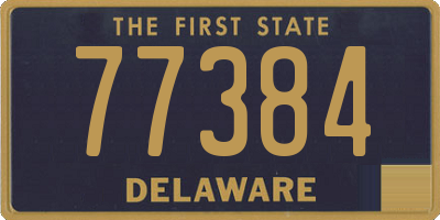 DE license plate 77384