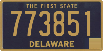 DE license plate 773851