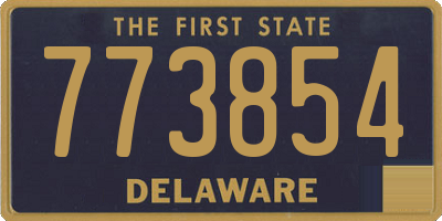 DE license plate 773854