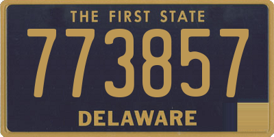 DE license plate 773857