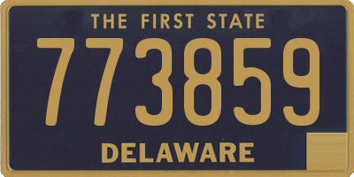 DE license plate 773859