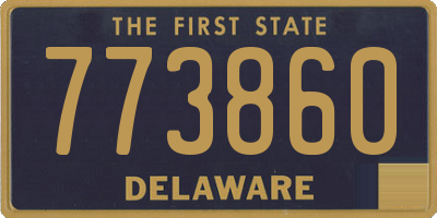 DE license plate 773860