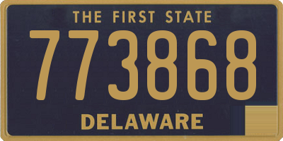 DE license plate 773868