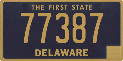 DE license plate 77387