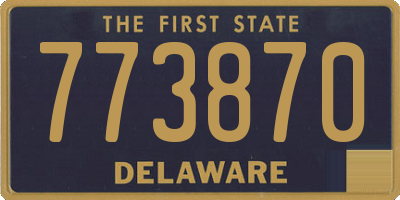 DE license plate 773870