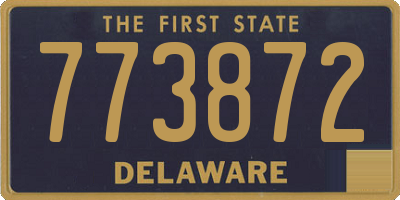 DE license plate 773872
