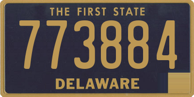 DE license plate 773884