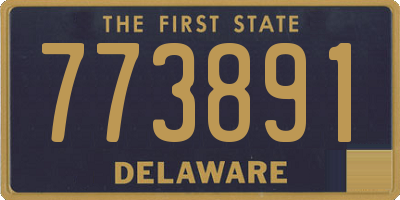 DE license plate 773891