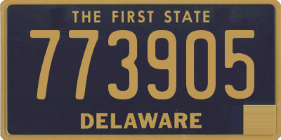 DE license plate 773905