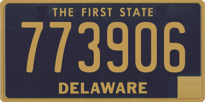 DE license plate 773906