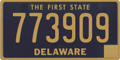 DE license plate 773909