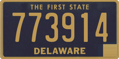 DE license plate 773914
