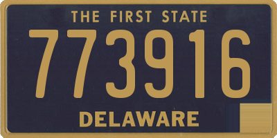 DE license plate 773916
