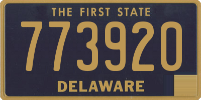 DE license plate 773920