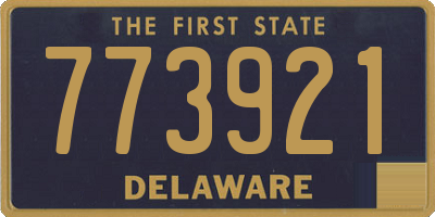 DE license plate 773921