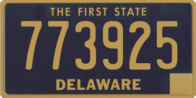 DE license plate 773925