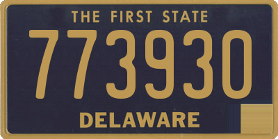 DE license plate 773930