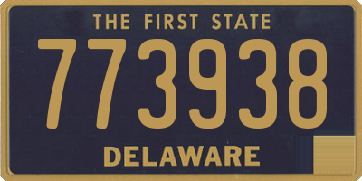 DE license plate 773938