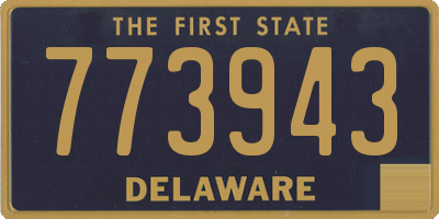 DE license plate 773943