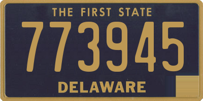 DE license plate 773945