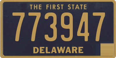 DE license plate 773947