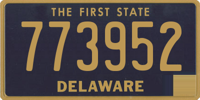 DE license plate 773952