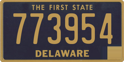 DE license plate 773954