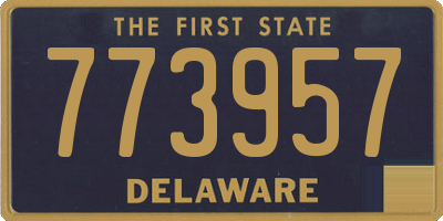 DE license plate 773957