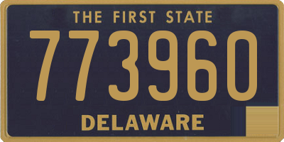 DE license plate 773960