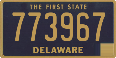 DE license plate 773967